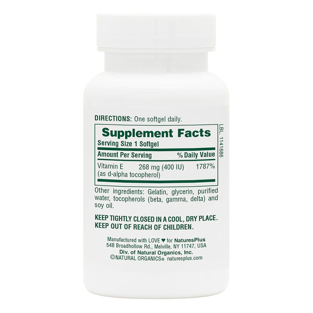 Vitamin E 400 IU Mixed Tocopherol Softgels