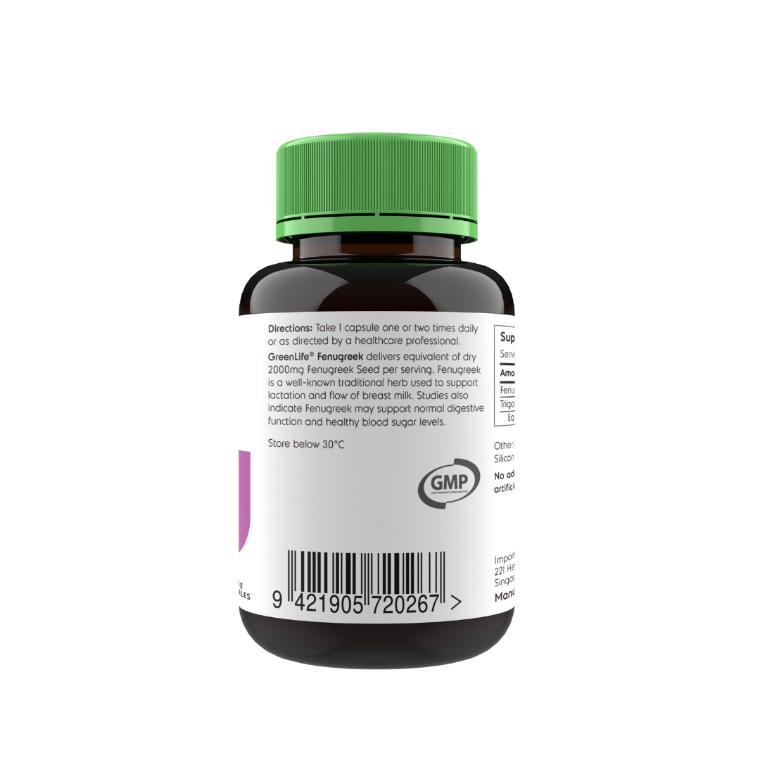 Fenugreek (30 veggie capsules) - GreenLife Singapore