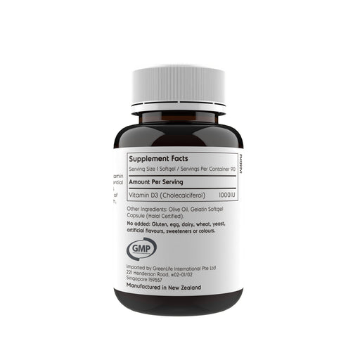 Vitamin D3 1000IU - GreenLife Singapore