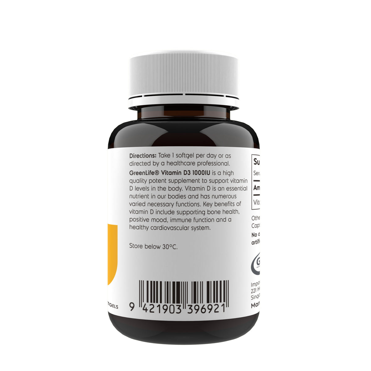 Vitamin D3 1000IU - GreenLife Singapore